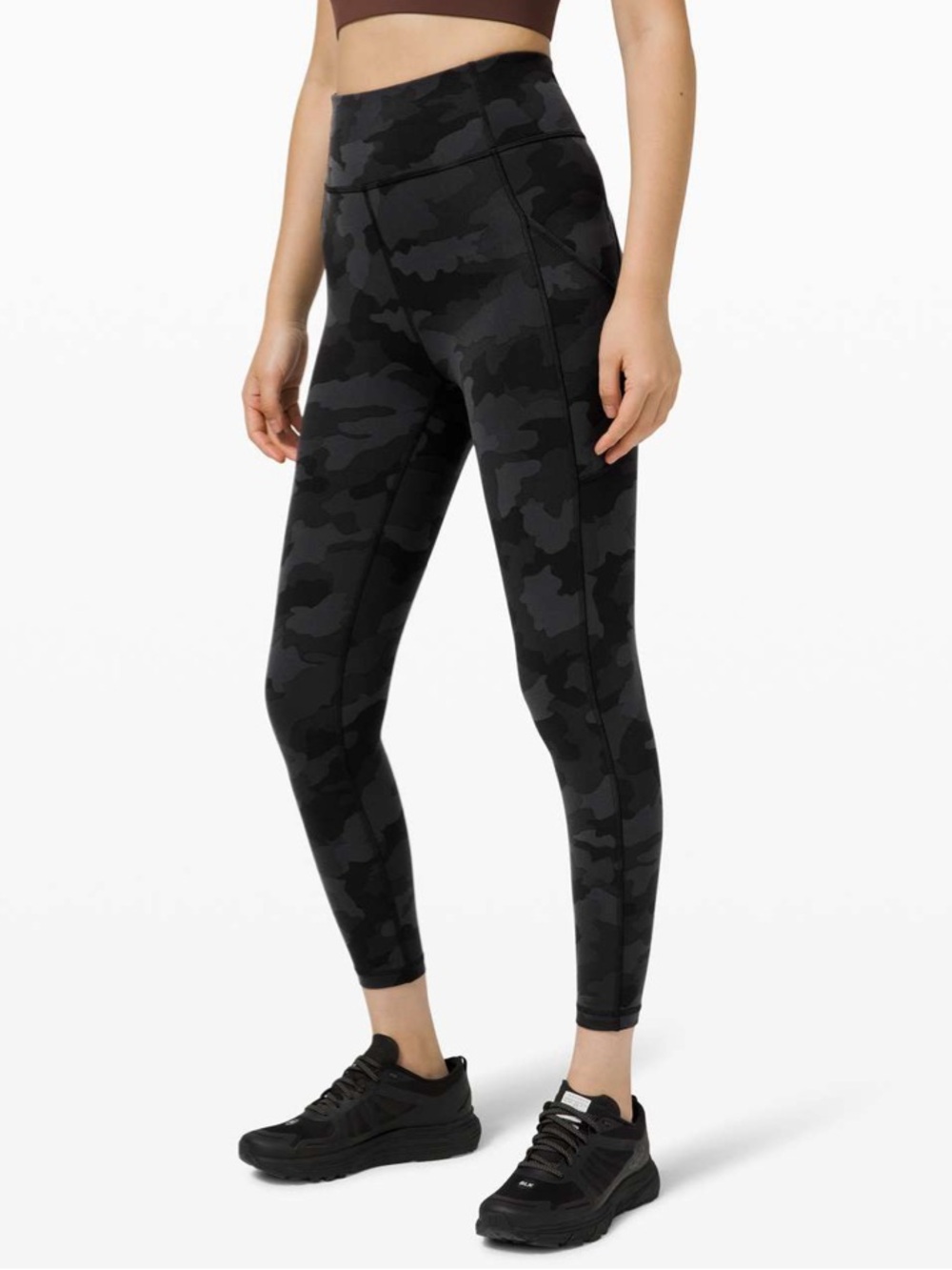 Lululemon Invigorate High-Rise Crop 23" - Heritage Camo Deep Coal Multi